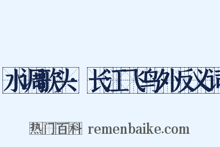 水调歌头·长江飞鸟外反义词是什么意思的图片